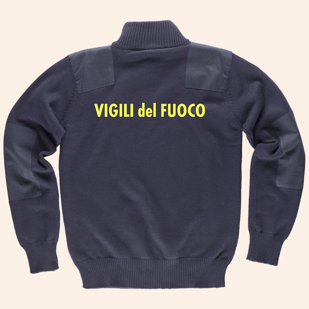 Maglione con zip ricamato
