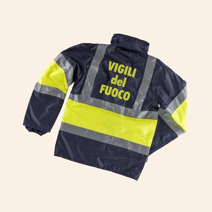 Completo antipioggia alta visibilità certificata