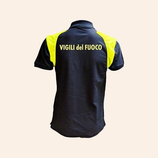 Polo con inserti spalle fluo