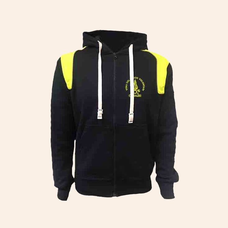 Felpa VVF con inserti fluo e cappuccio