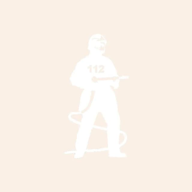 Adesivo Pompiere 112 bianco