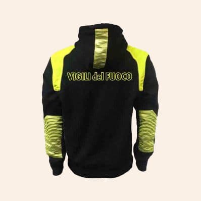 Felpa VVF con inserti fluo e cappuccio